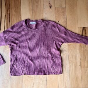 Madewell Ribbed Sweater in Mauve